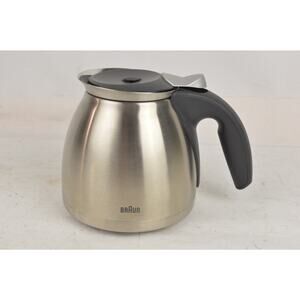 Braun KF600 Stainless Steel Thermal Coffee Carafe Replacement w/ Lid